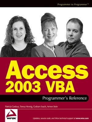 cover image of Access 2003 VBA Programmer's Reference
